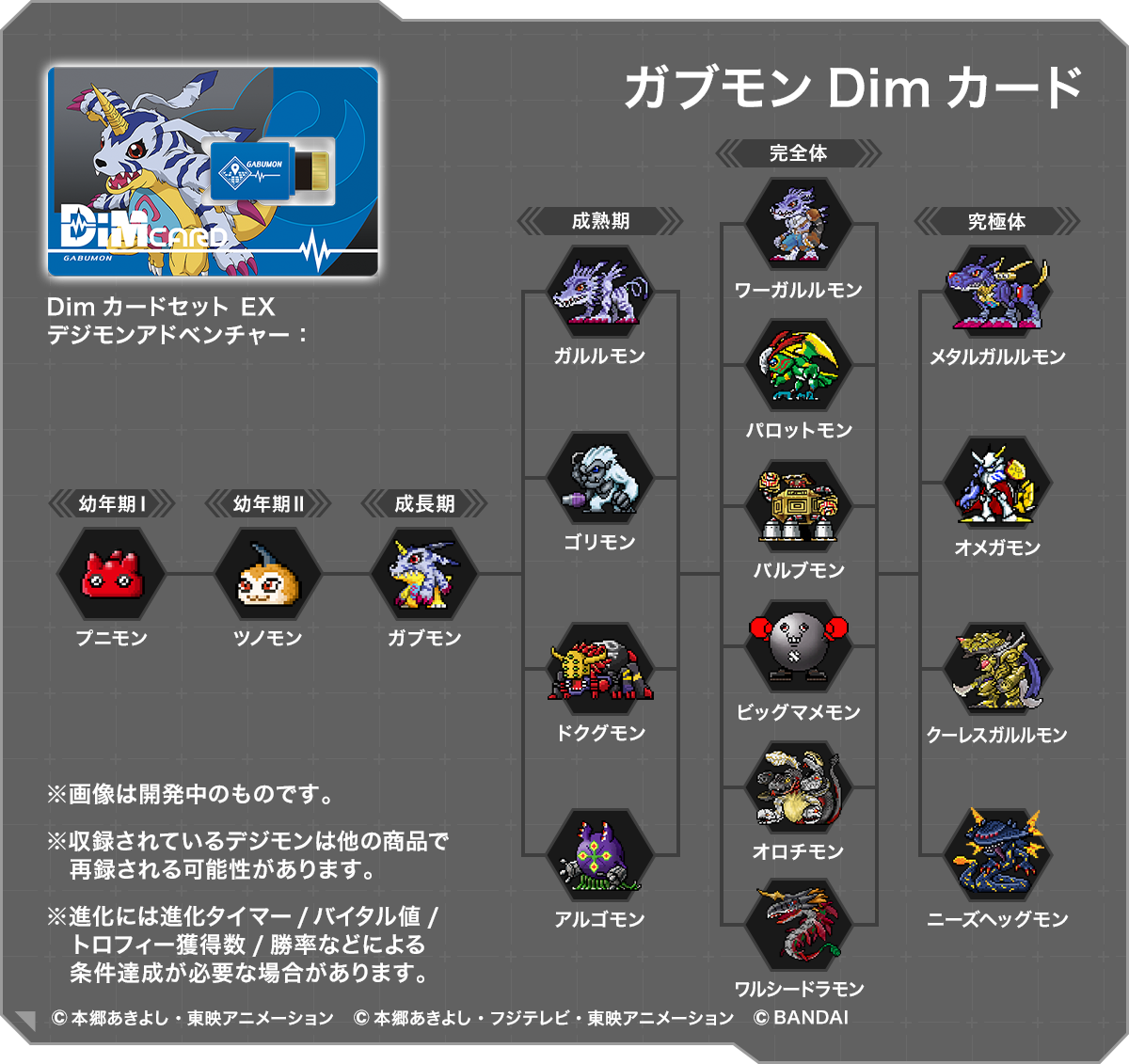 Digimon VB Agumon & Gabumon DIM Cards