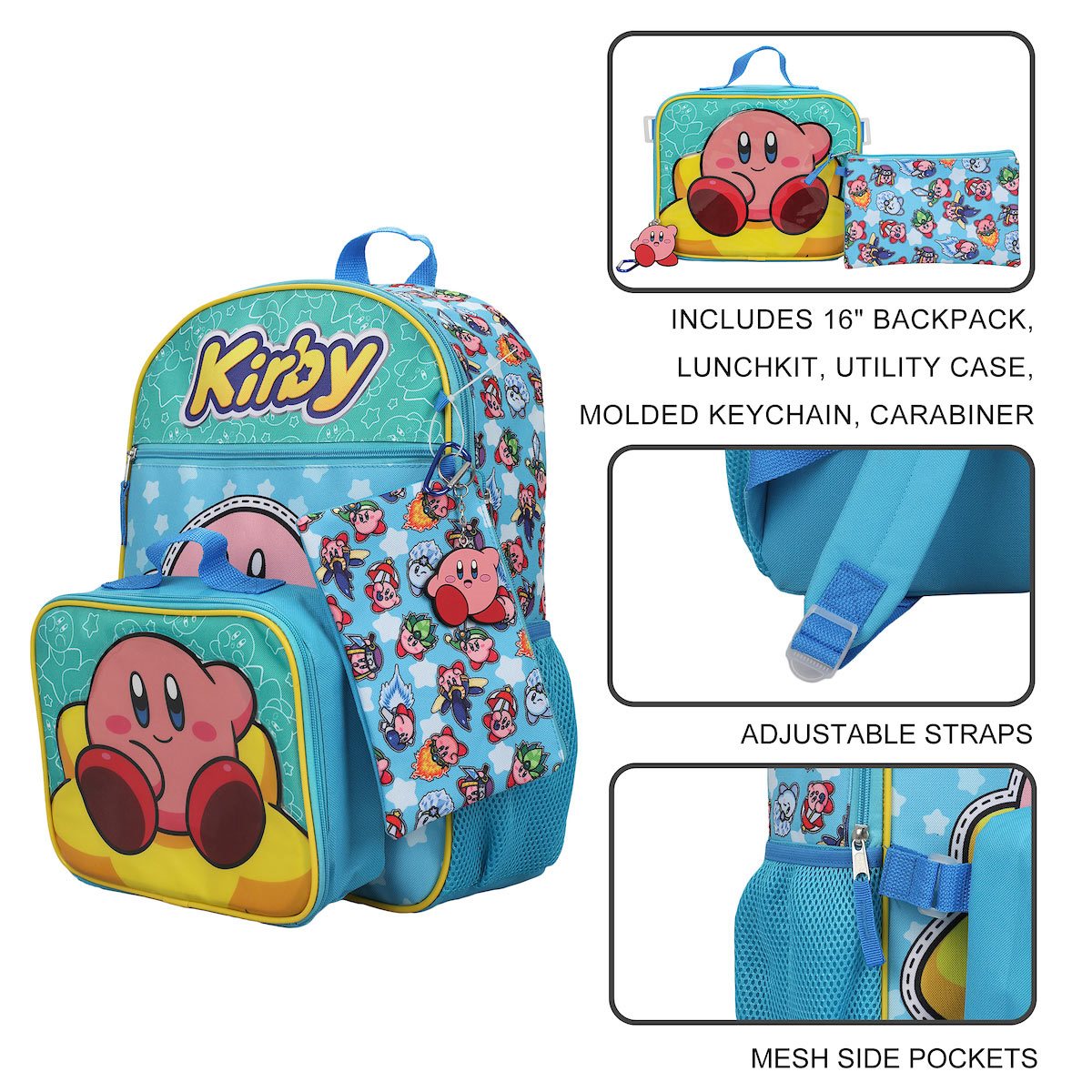 Kirby 5-Piece Backpack Set