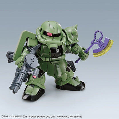 Hello Kitty and Zaku II SD Gundam Silhouette Model kit