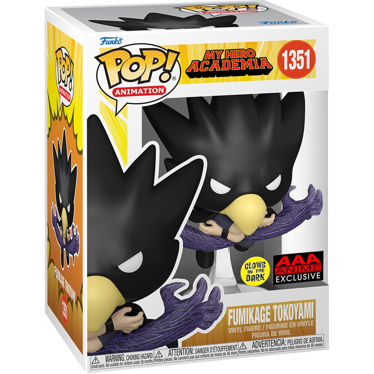 Fumikage Tokoyami using Fallen Angel Funko Pop! (GITD)