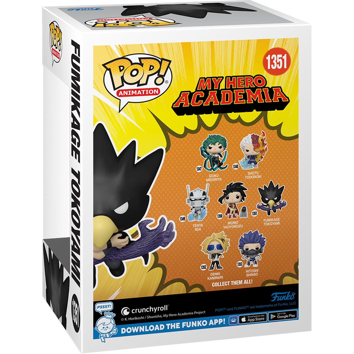 Fumikage Tokoyami using Fallen Angel Funko Pop! (GITD)