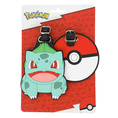 Bulbasaur and Pokeball Luggage Tag Set