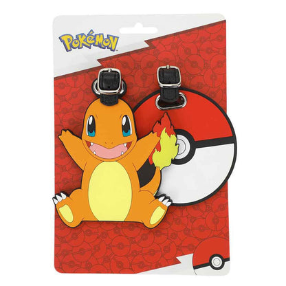 Charmander and Pokeball Luggage Tag Set