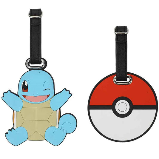 Squirtle and Pokeball Luggage Tag Set