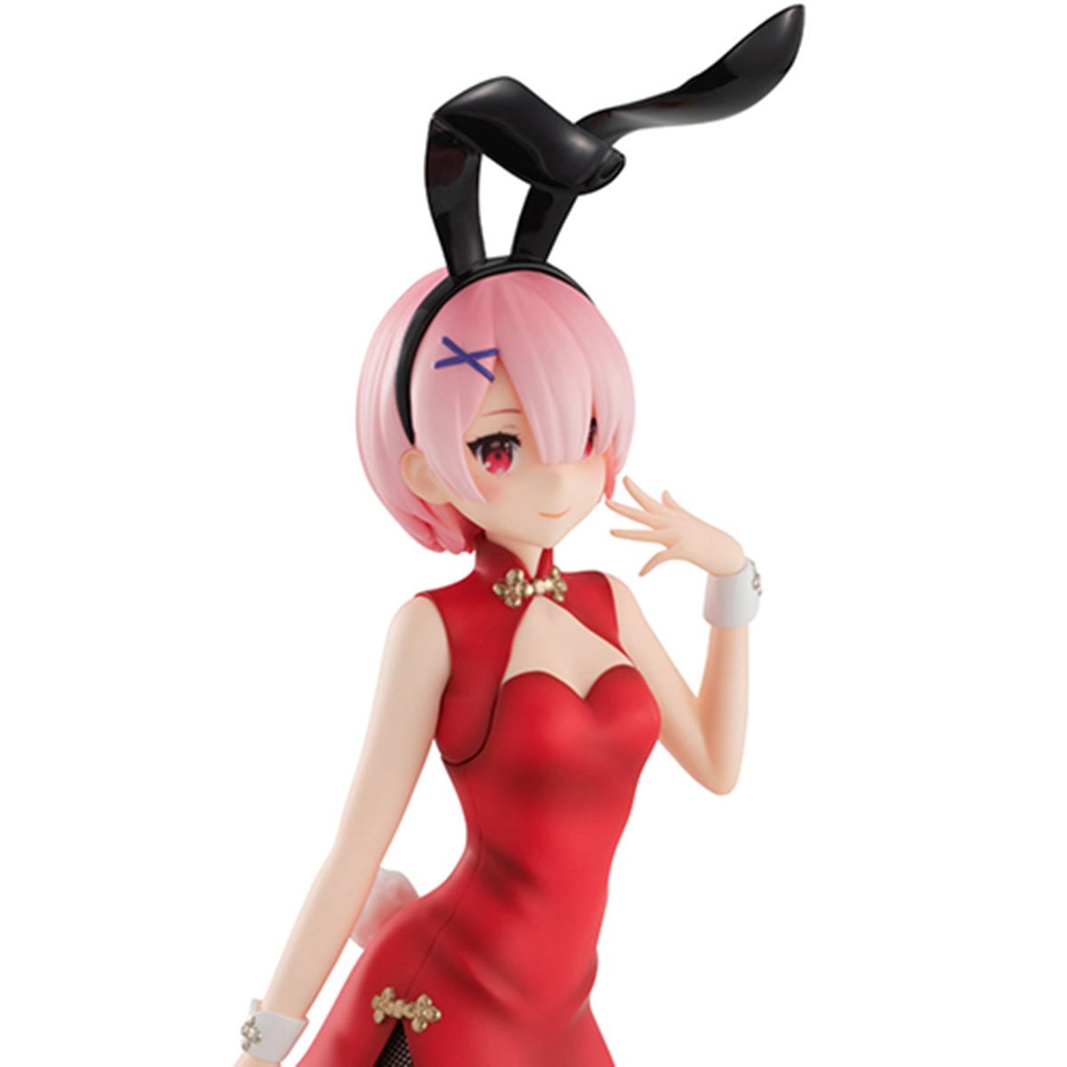 Ram in Bunny Ears and Chinese Dress Statue