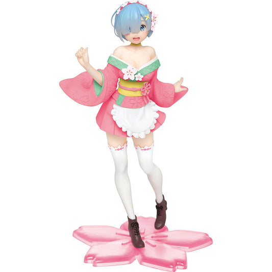 Rem in Sakura Dress Statue